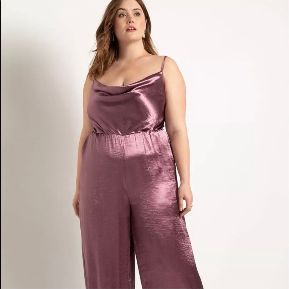 NWT ELOQUII cowl neck satin jumpsuit size 22 plus